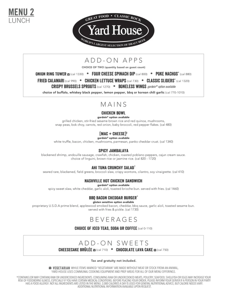 Lunch menu 2