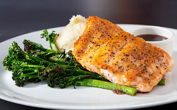 WHISKEY GLAZED SALMON
